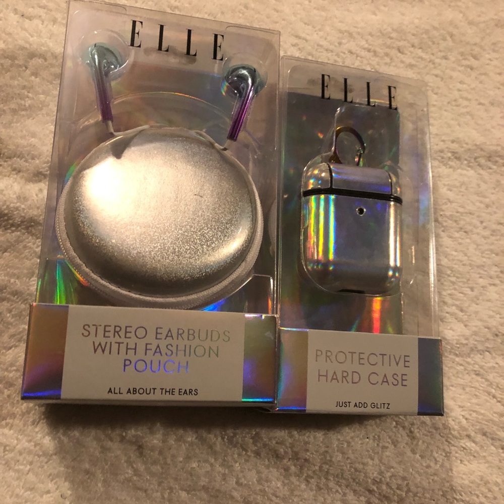 Elle Stereo Earbuds & Protective Hard Case 2pk